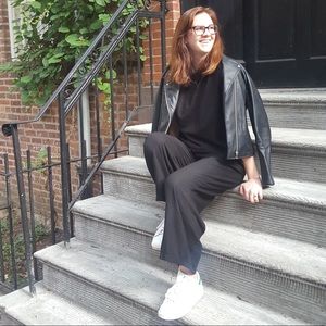 Uniqlo faux leather moto jacket